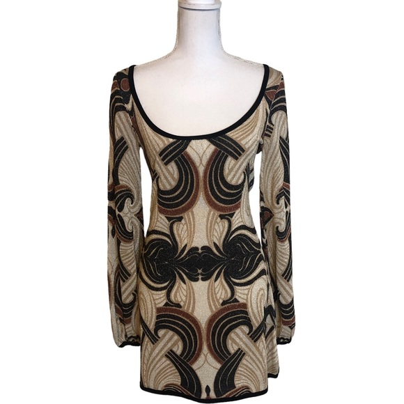 bebe Dresses & Skirts - BEBE Halcyon Metallic Threading Dress NWT